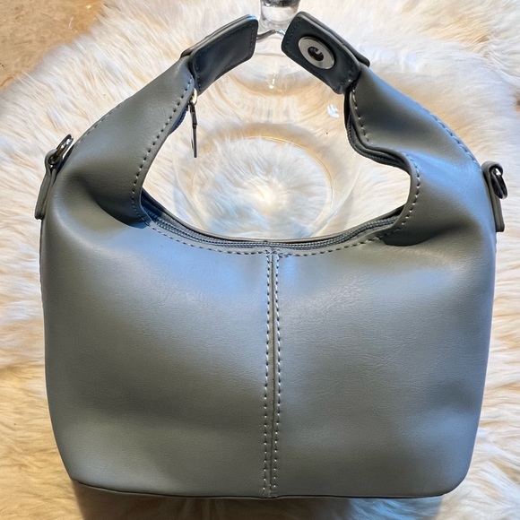 Honey Blue Snap Top Handle Bag - Picture 2 of 12